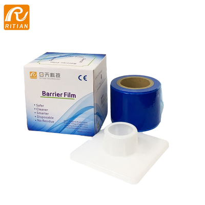 La película dental azul 4&quot; adhesivo de la barrera de la disposición X 6&quot; X 1200 cubre el carrete de película protector