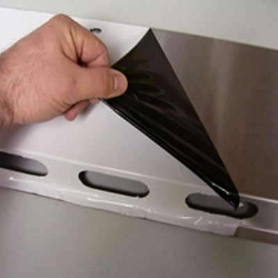 Película protectora antiarañazos auta-adhesivo de la hoja de aluminio blanca y negra de la puerta