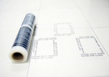 Material de encargo de la película PE del protector de la alfombra de la impresión del logotipo para la protección superficial
