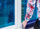 Aislamiento ULTRAVIOLETA anti del rasguño del PE del vidrio de la ventana de la película azul de Peotective para la casa