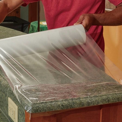 Un buen precio. Piso transparente PE del mármol del protector de la encimera del granito proteger la película clara plástica de la protección de la madera dura de la película en línea
