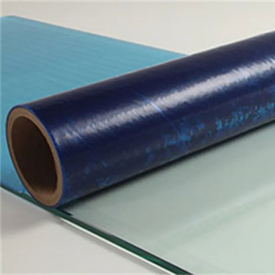 Película plástica transparente azul de fabricación china del precio PE del mejor de la muestra libre de las tiendas de fábrica para la ventana de cristal o la puerta