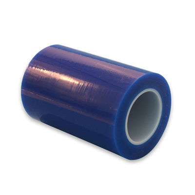 Un buen precio. Película protectora de PE con impresión de logotipo de 2 colores, dureza suave y superficie lisa para protección de bordes de vidrio y metal en línea