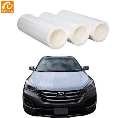 Un buen precio. Película protectora de PE resistente a los rayos UV para pintura de automóviles con un grosor de 70 micras y eliminación libre de residuos en línea
